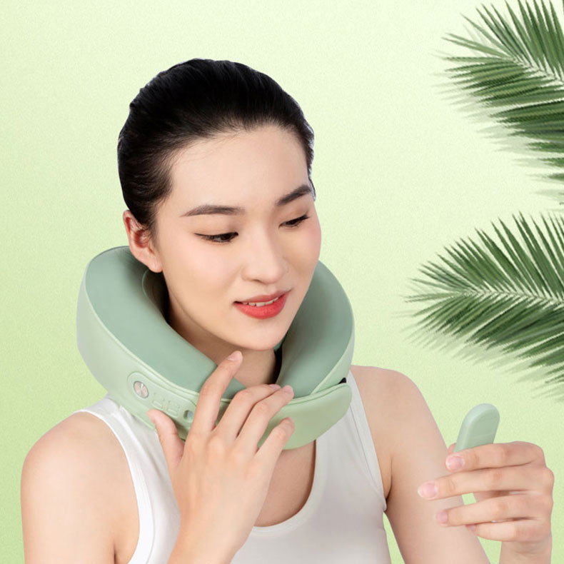 Oreiller de massage de cou de forme rechargeable